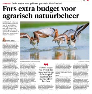 NHD Wfr 271125 artikel extra budget agrarisch natuurbeheer