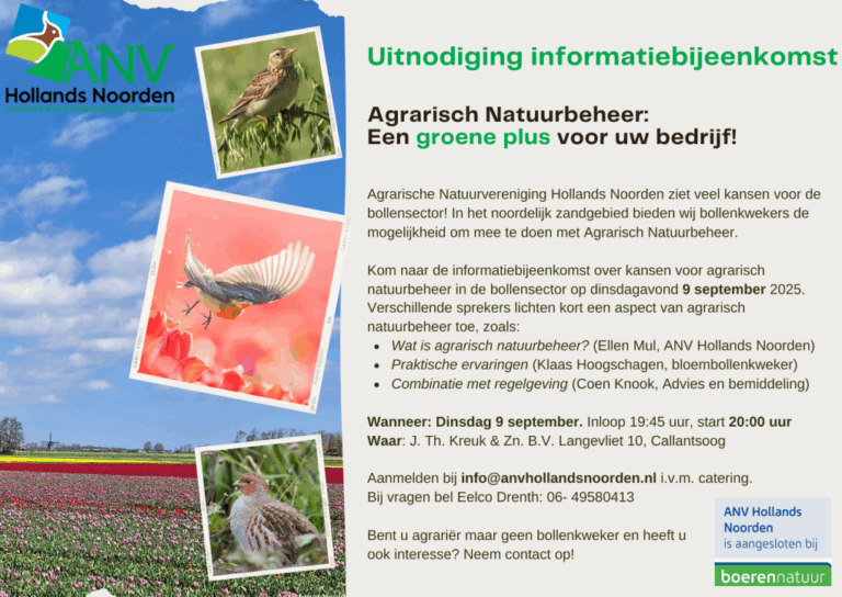 infoavond bollenteelt noord. zandgebied